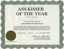 Ass Kisser Certificate