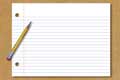 Blank Inside - College Ruled Paper (with pencil)