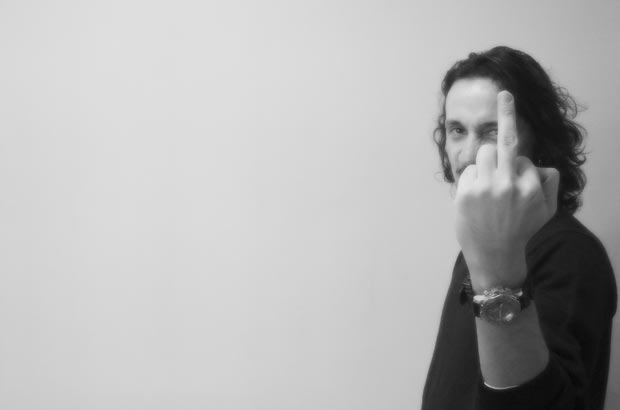 Eff off, flipping the bird